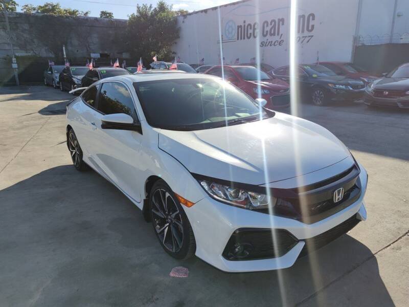 2019 Honda Civic White - Image 2